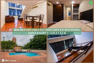 0090 DEPARTAMENTO TIPO LOFT EN EDIFICIO MACONDO, ZONA YACHT Y GOLF CLUB