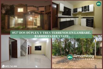 0527 DOS DÚPLEX Y TRES TERRENOS EN LAMBARÉ, BARRIO VALLE YVATE