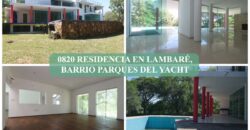 0820 RESIDENCIA A ESTRENAR EN LAMBARÉ, BARRIO PARQUES DEL YACHT