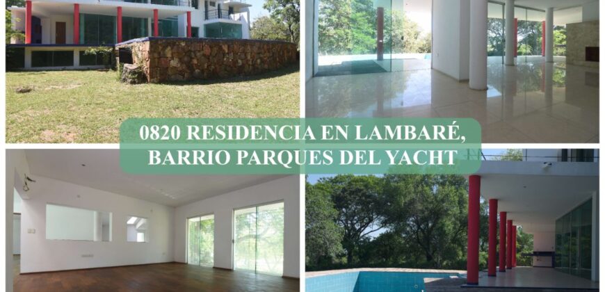 0820 RESIDENCIA A ESTRENAR EN LAMBARÉ, BARRIO PARQUES DEL YACHT