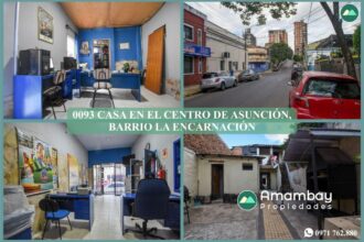 0093 CASA EN EL CENTRO DE ASUNCIÓN, BARRIO LA ENCARNACIÓN