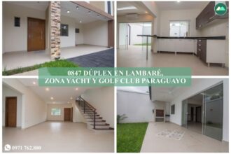 0847 DUPLEX EN LAMBARE, ZONA YACHT Y GOLF CLUB PYO.