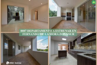 0087 DEPARTAMENTO A ESTRENAR EN ALTOS DEL SUR 2, FDO. DE LA MORA ZONA SUR