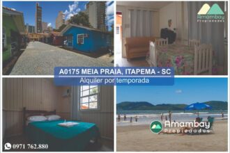 A0175 CHALET EN MEIA PRAIA, ITAPEMA – ALQUILER POR TEMPORADA