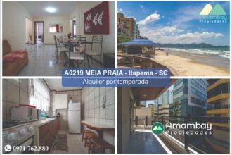 A0219 DEPARTAMENTO EN MEIA PRAIA, ITAPEMA – ALQUILER POR TEMPORADA 