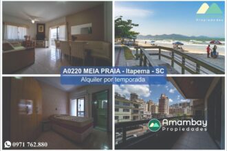 A0220 DEPARTAMENTO EN MEIA PRAIA, ITAPEMA – ALQUILER POR TEMPORADA