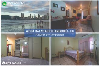 A0234 DEPARTAMENTO EN BALNEARIO CAMBORIÚ – ALQUILER POR TEMPORADA