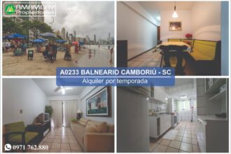 A0233 DEPARTAMENTO EN BALNEARIO CAMBORIÚ – ALQUILER POR TEMPORADA