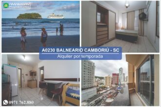 A0230 DEPARTAMENTO EN BALNEARIO CAMBORIÚ –  ALQUILER POR TEMPORADA