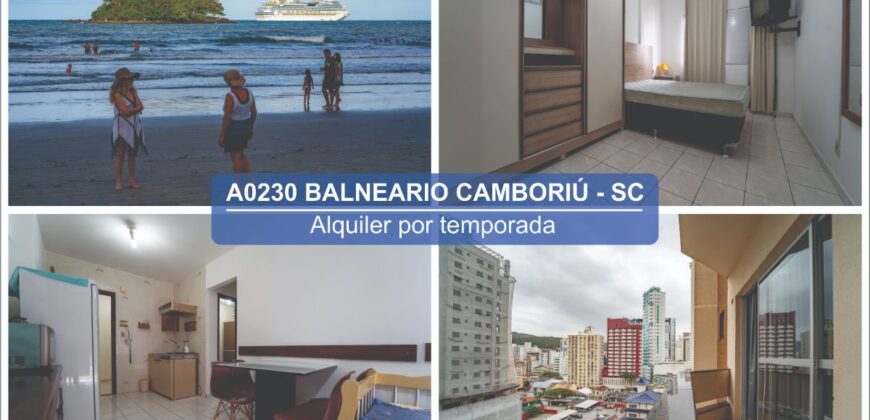 A0230 DEPARTAMENTO EN BALNEARIO CAMBORIÚ –  ALQUILER POR TEMPORADA