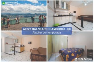 A0223 DEPARTAMENTO EN BALNEARIO CAMBORIÚ – ALQUILER POR TEMPORADA