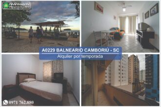 A0229 DEPARTAMENTO EN BALNEARIO CAMBORIÚ – ALQUILER POR TEMPORADA