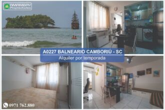 A0227 DEPARTAMENTO EN BALNEARIO CAMBORIÚ – ALQUILER POR TEMPORADA