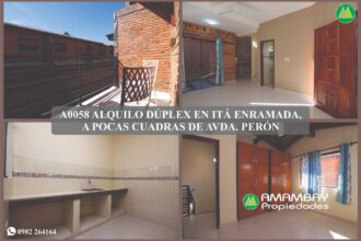 A0058 ALQUILO DÚPLEX EN BARRIO ITÁ ENRAMADA, ZONA AVDA. PERON