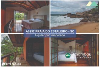 A0252 CHALET EN BALNEARIO CAMBORIÚ, PRAIA DO ESTALEIRO – ALQUILER POR TEMPORADA