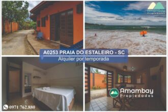 A0253  CHALET EN BALNEARIO CAMBORIÚ, PRAIA DO ESTALEIRO – ALQUILER POR TEMPORADA