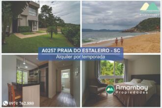 A0257 DEPARTAMENTO EN BALNEARIO CAMBORIU, PRAIA DO ESTALEIRO – ALQUILER POR TEMPORADA