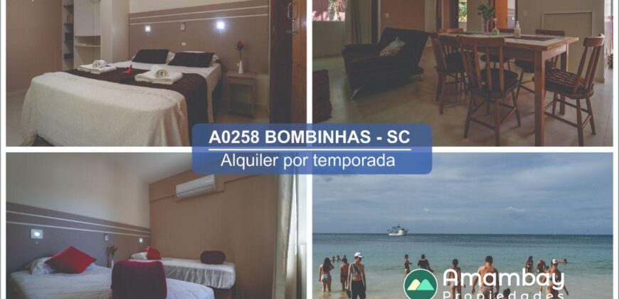 A0258 DEPARTAMENTO EN BOMBINHAS – ALQUILER POR TEMPORADA