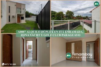 A0087 ALQUILO DÚPLEX EN BARRIO ITÁ ENRAMADA, ZONA YACHT Y GOLF CLUB