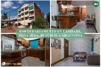 0340 DEPARTAMENTO EN LAMBARÉ, ZONA AVDA. REPÚBLICA ARGENTINA