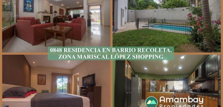 0848 RESIDENCIA EN BARRIO RECOLETA