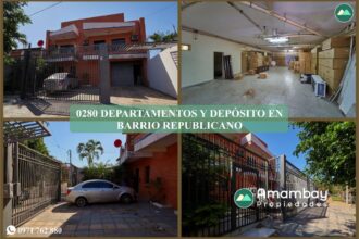 0280 DEPARTAMENTOS Y DEPÓSITO EN ASUNCIÓN, BARRIO REPUBLICANO