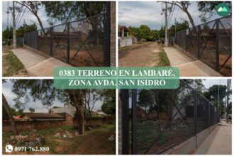 0383 TERRENO EN LAMBARÉ, ZONA AVDA. SAN ISIDRO