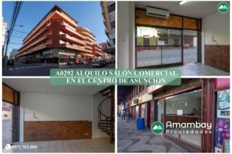 A0292 ALQUILO SALÓN COMERCIAL EN EL CENTRO DE ASUNCIÓN