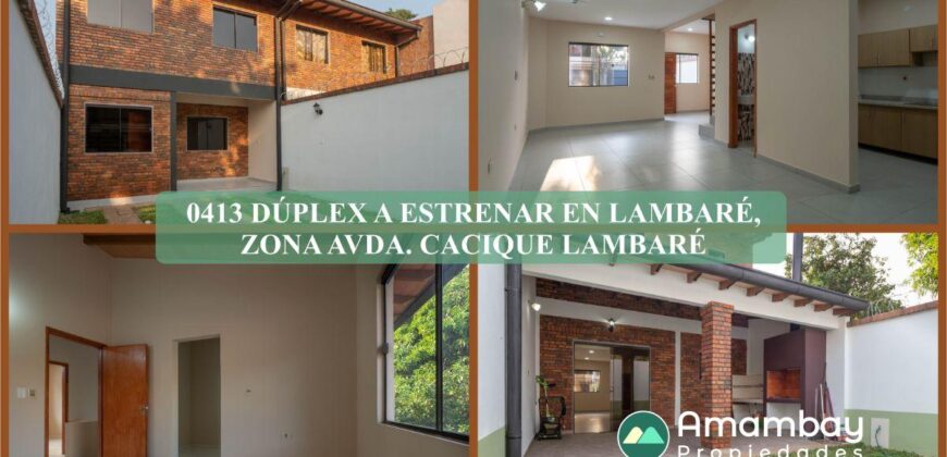 0413 DÚPLEX A ESTRENAR EN LAMBARÉ, BARRIO VALLE APU’ A