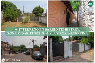 0417 TERRENO EN BARRIO TEMBETARY, ZONA AVDA. REPÚBLICA ARGENTINA