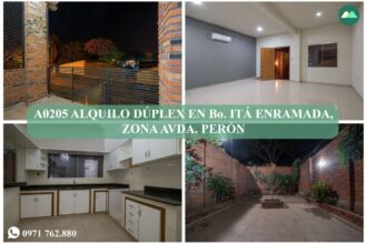 A0205 ALQUILO DUPLEX EN Bo. ITÁ ENRAMADA, ZONA AVDA. PERÓN