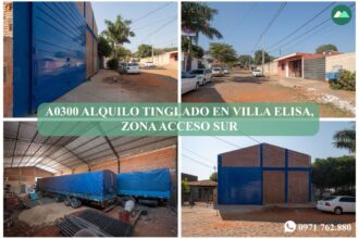 A0300 ALQUILO TINGLADO EN VILLA ELISA, ZONA ACCESO SUR