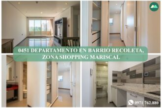 0451 DEPARTAMENTO EN BARRIO RECOLETA, ZONA SHOPPING MARISCAL