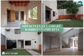 0455 DÚPLEX EN LAMBARÉ, BARRIO PANAMBÍ RETA