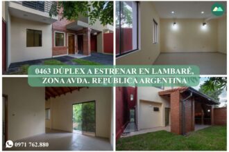 0463 DÚPLEX EN LAMBARÉ, ZONA AVDA. REPÚBLICA ARGENTINA