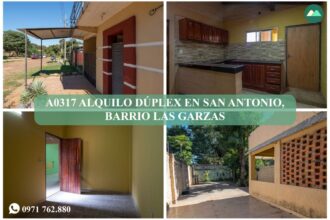 A0317 ALQUILO DÚPLEX EN SAN ANTONIO, BARRIO LAS GARZAS