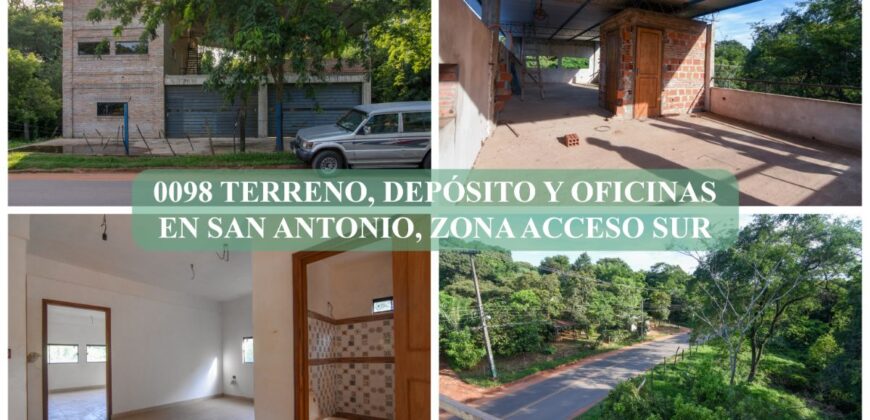 0098 TERRENO, DEPÓSITO Y OFICINAS EN SAN ANTONIO