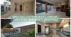 0492 CASA A ESTRENAR EN LAMBARÉ, ZONA AVDA. REPÚBLICA ARGENTINA