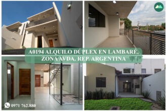 A0194 ALQUILO DUPLEX EN LAMBARÉ, ZONA AVDA. REPÚBLICA ARGENTINA