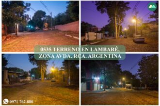 0535 TERRENO EN LAMBARÉ, ZONA AVDA. REPÚBLICA ARGENTINA