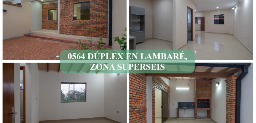 0564 DÚPLEX EN LAMBARÉ, ZONA SUPERSEIS