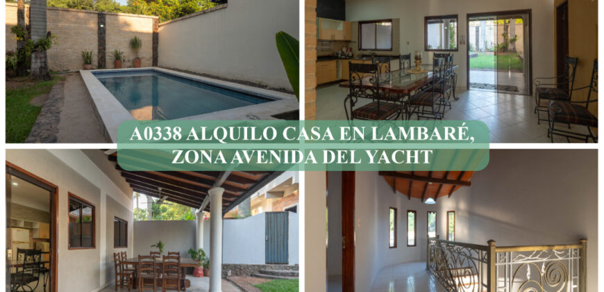 ALQUILO CASA EN LAMBARÉ, ZONA YACHT Y GOLF CLUB